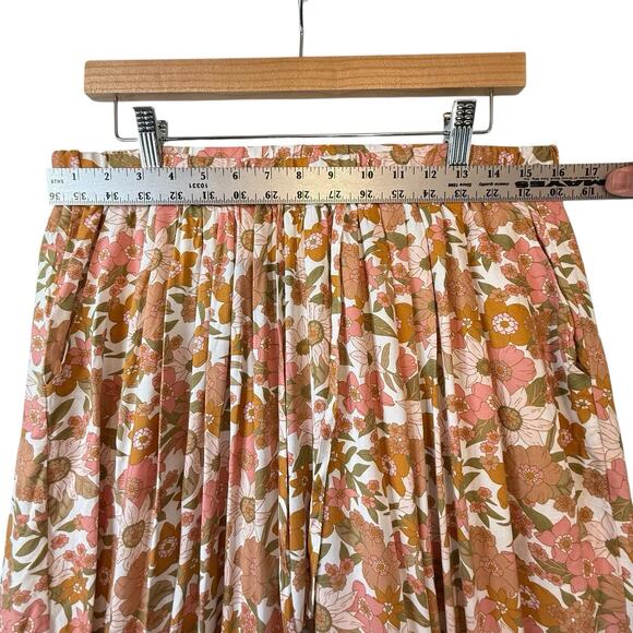 POL Floral Harem Pants SIZE LARGE Womens Pull On Jogger Retro 70s Hippie Prairie - Picture 9 of 13